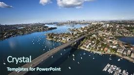  Presentation with bridge - Presentation featuring view of victoria road bridge background and a tawny brown colored foreground