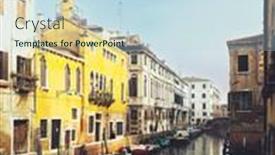  Presentation with old buildings - PPT layouts having view-of-water-street background and a light blue colored foreground