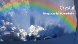  Presentation with light rays - Theme consisting of view-of-white-and-gray background and a teal colored foreground