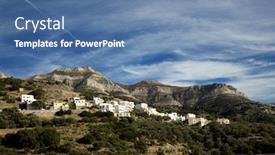  Presentation with mountains - Audience pleasing presentation consisting of view-of-white-houses backdrop and a ocean colored foreground