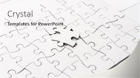  Presentation with jigsaw - PPT theme having view-of-white-jigsaw-puzzle background and a white colored foreground