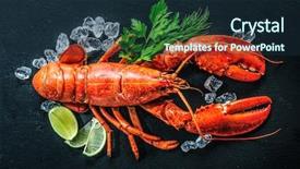  Presentation with lime - Audience pleasing presentation theme consisting of view of whole red lobster backdrop and a wine colored foreground