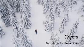  Presentation with walker - Theme enhanced with view of winter outdoor leasure background and a light gray colored foreground