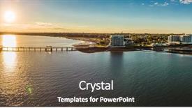  Presentation with point of view - Audience pleasing presentation theme consisting of view of woody point jetty backdrop and a dark gray colored foreground