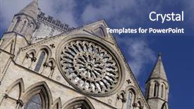  Presentation with postcard - Slide set enhanced with view of york minster rose background and a ocean colored foreground