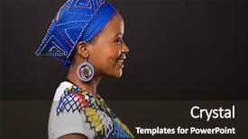 Presentation with black culture - Beautiful theme featuring view of young african zulu backdrop and a tawny brown colored foreground