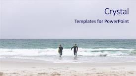  Presentation with ethnic - Colorful presentation design enhanced with view of young multi-ethnic backdrop and a sky blue colored foreground