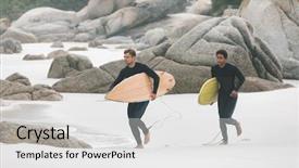  Presentation with ethnic relation - Theme having view of young multi-ethnic background and a light gray colored foreground