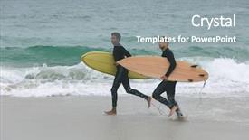  Presentation with ethnic - Slide deck featuring view of young multi-ethnic background and a gray colored foreground