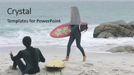  Presentation with ethnic - Slide set with view of young multi-ethnic background and a light blue colored foreground