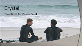  Presentation with ethnic - PPT theme consisting of view of young multi-ethnic background and a light blue colored foreground