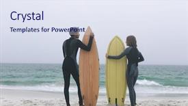  Presentation with ethnic - Cool new slide deck with view of young multi-ethnic backdrop and a sky blue colored foreground