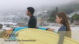  Presentation with ethnic - Cool new theme with view of young multi-ethnic backdrop and a soft green colored foreground