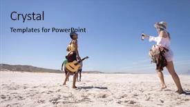  Presentation with healthy workplace full length side view - Presentation design having view of young multi ethnic background and a light blue colored foreground