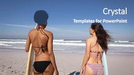  Presentation with ethnic - Presentation design with view of young multi-ethnic background and a teal colored foreground