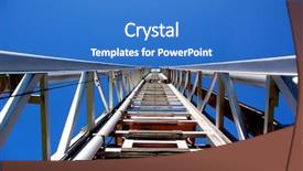  Presentation with fire - Audience pleasing PPT theme consisting of view on a silver ladder backdrop and a  colored foreground