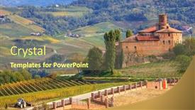  Presentation with vineyards - Slide set enhanced with view-on-abandoned-castle background and a violet colored foreground
