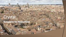  Presentation with xviii century - Beautiful slides featuring view on bordeaux xviii century district france backdrop and a coral colored foreground