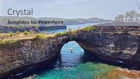  Presentation with beach - PPT layouts enhanced with view-on-broken-beach background and a light blue colored foreground