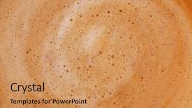  Presentation with foam - Colorful slide deck enhanced with view on coffee milk foam backdrop and a coral colored foreground