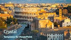  Presentation with history rome and egypt - PPT layouts having view on colosseum in rome background and a ocean colored foreground