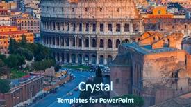  Presentation with rome italy - PPT theme having view on colosseum in rome background and a ocean colored foreground