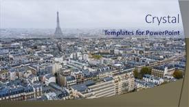  Presentation with eiffel tower - Colorful presentation design enhanced with view-on-eiffel-tower-over backdrop and a lemonade colored foreground