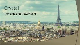  Presentation with eiffel tower paris france - Presentation design enhanced with view-on-eiffel-tower-paris background and a soft green colored foreground