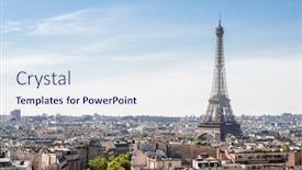  Presentation with eiffel tower - Presentation enhanced with view-on-eiffel-tower background and a sky blue colored foreground