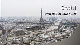  Presentation with eiffel tower - Presentation theme with view-on-eiffel-tower background and a white colored foreground