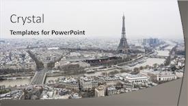  Presentation with eiffel tower - PPT theme consisting of view-on-eiffel-tower background and a white colored foreground