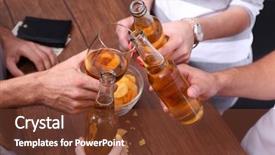  Presentation with alcohol - Colorful presentation theme enhanced with view on friends having alcoholic backdrop and a tawny brown colored foreground