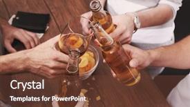  Presentation with alcohol - PPT layouts with view on friends having alcoholic background and a tawny brown colored foreground