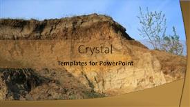  Presentation with geological - Cool new presentation design with view-on-geological-features backdrop and a red colored foreground