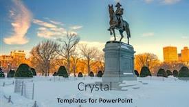  Presentation with george washington - Audience pleasing PPT layouts consisting of view-on-george-washington-statue backdrop and a light blue colored foreground