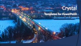  Presentation with dawn - Cool new PPT theme with view on key bridge backdrop and a  colored foreground