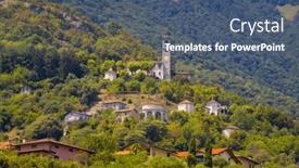  Presentation with lake - PPT layouts enhanced with view-on-lenno-town-lake background and a ocean colored foreground