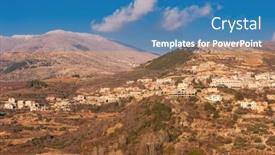  Presentation with heights - Slides having view-on-majdal-shams background and a teal colored foreground