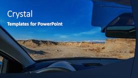  Presentation with driver - Slide set consisting of view-on-mountains-from-driver background and a ocean colored foreground