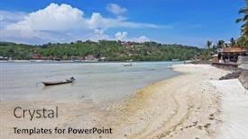 Presentation with ubud bali indonesia sep 5 - Theme featuring view-on-nusa-lembongan background and a mint green colored foreground