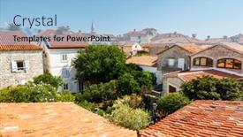  Presentation with europe - Theme having milk - table with grazing cow background and a gold colored foreground.