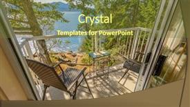  Presentation with pine forest - Beautiful presentation design featuring view on pine forest backdrop and a tawny brown colored foreground