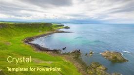  Presentation with cliff - Slides with view-on-portnaboe-bay background and a tawny brown colored foreground