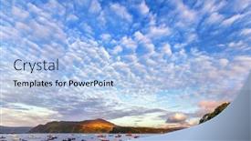  Presentation with scotland - Presentation theme with view-on-portree-harbour-before background and a light blue colored foreground