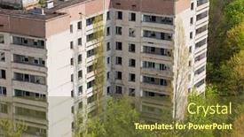  Presentation with pripyat - Amazing PPT theme having pripyat city in chernobyl exclusion backdrop and a tawny brown colored foreground