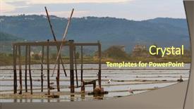  Presentation with view of havana - Presentation theme consisting of view on saltpan of secovlje background and a violet colored foreground
