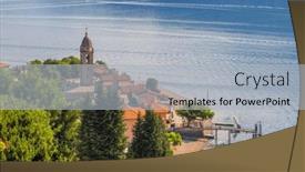  Presentation with resorts - Presentation theme enhanced with view-on-samaino-beach background and a light gray colored foreground