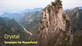  Presentation with cultural heritage - Audience pleasing presentation design consisting of view-on-shixin-beginning backdrop and a tawny brown colored foreground