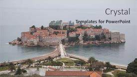  Presentation with island - Presentation featuring view-on-st-stefan-island background and a light gray colored foreground