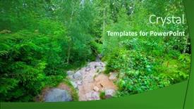  Presentation with mountain view - Audience pleasing slide set consisting of view-on-szczeliniec-wielki-mountain backdrop and a forest green colored foreground